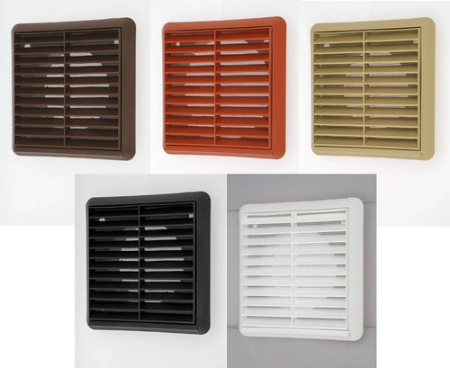 Outside wall fixed grille vent - outside,